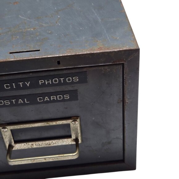 Vintage Metal Industrial Card File Drawer Postcard Photo Storage Steelmaster - Picture 15 of 16